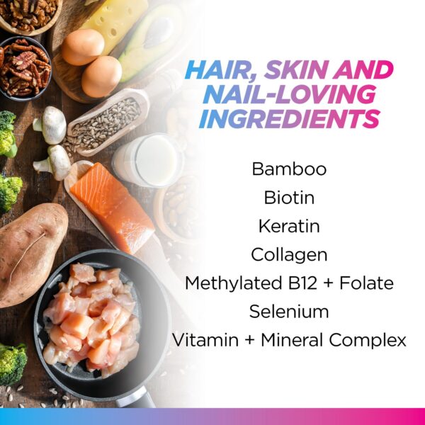Version 1.0.0 Ingredientes clave: biotina y colágeno