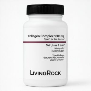 Etiqueta frontal LivingRock Collagen Complex 1600mg