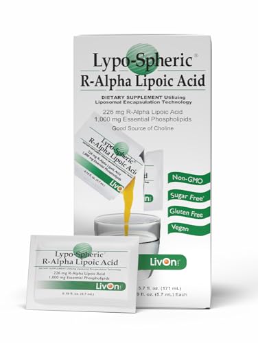 Frente del empaque de LivOn Lypo-Spheric R-Alpha Lipoic Acid