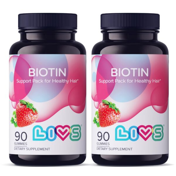 LIVS Gominolas Biotina 10,000mcg 180u Sabor Fresa