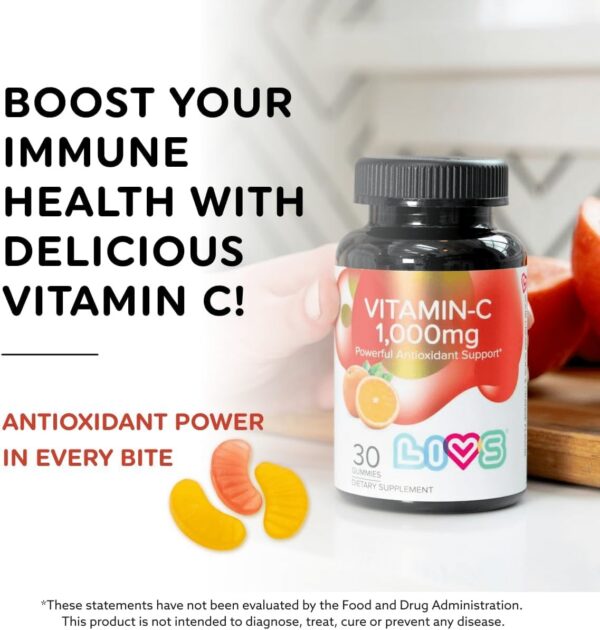 LIVS gomitas vitamina C etiqueta lateral