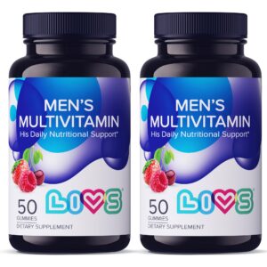 Frasco de LIVS gomitas multivitamínicas para hombres
