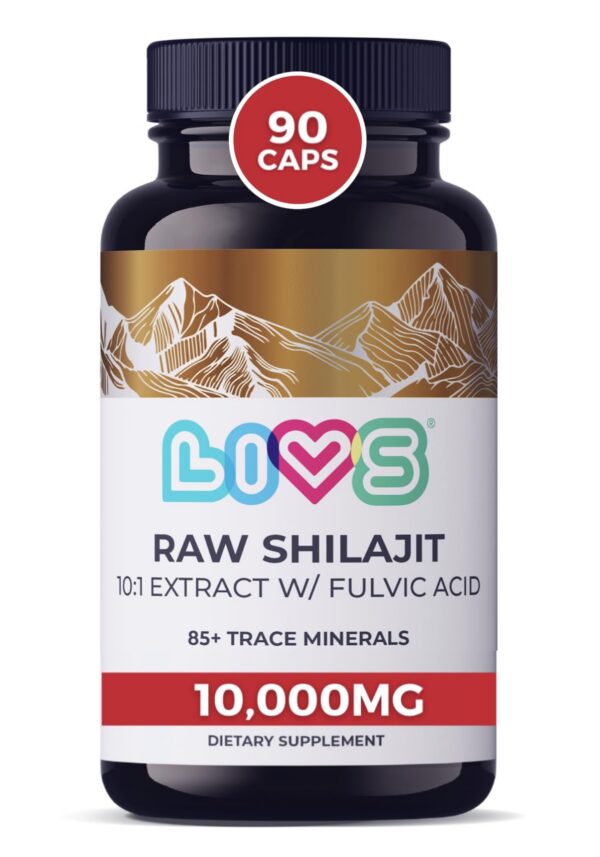 Frontal de la caja LIVS Shilajit Cápsulas