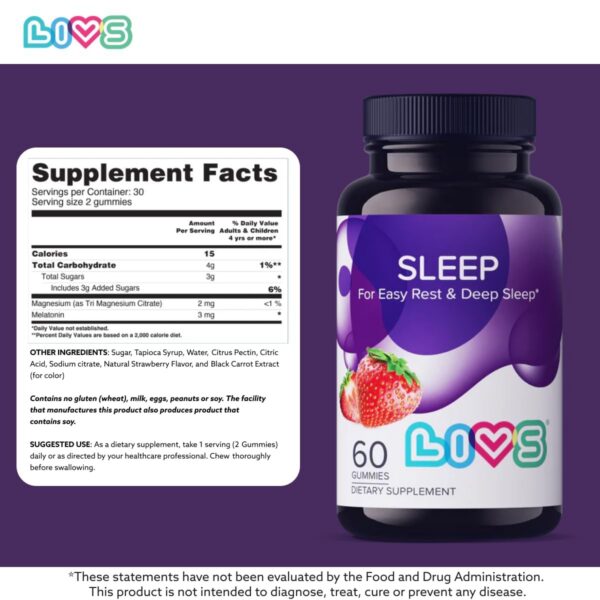 Envase de LIVS Sleep Gummies