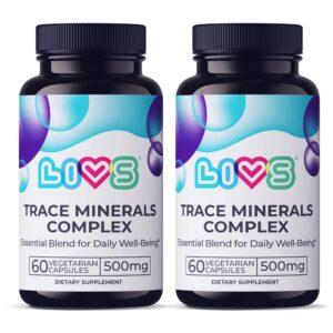 Frente del LIVS Trace Mineral Complex 500 mg