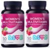 Version 1.0.0 Frente de la etiqueta de LIVS gomitas multivitamínicas para mujeres