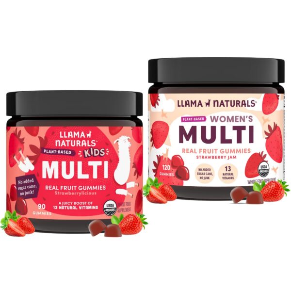 Gomitas multivitamínicas de fruta real frente