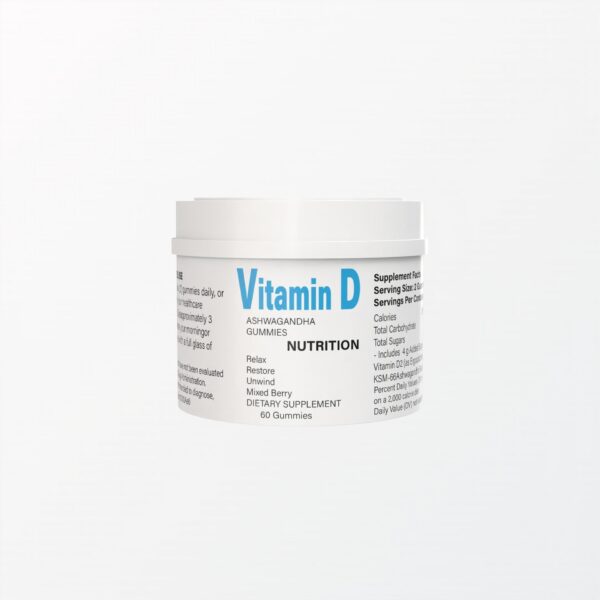 Gomitas LOCRED con Ashwagandha y Vitamina D, sabor frutos rojos