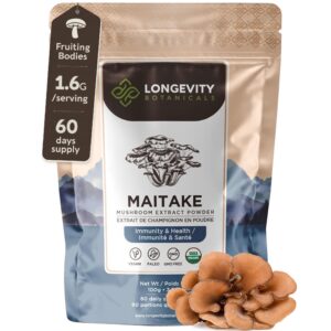 Polvo orgánico de Maitake Longevity Botanicals 100g