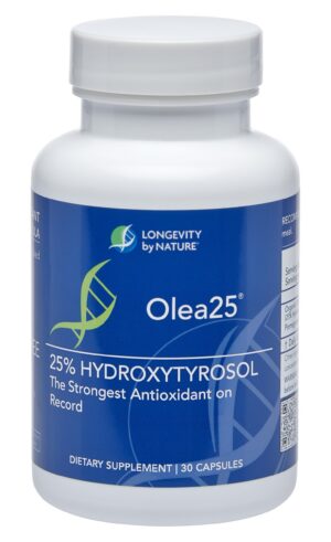 Cápsulas de extracto de hoja de olivo Longevity by Nature