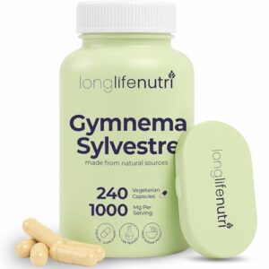 Frasco de cápsulas LongLifeNutri Gymnema Sylvestre 1000mg