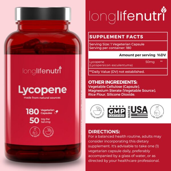 LongLifeNutri Lycopene y PQQ cápsulas frasco 2