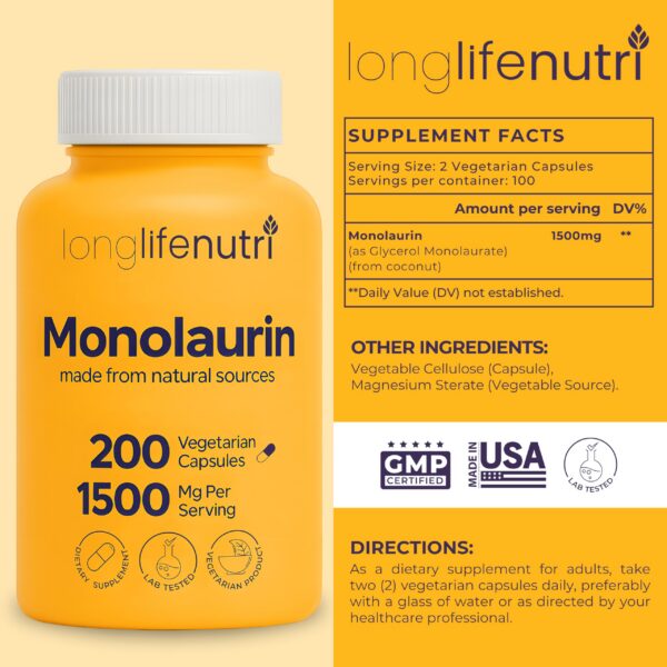 Aparato de cápsulas LongLifeNutri Monolaurin