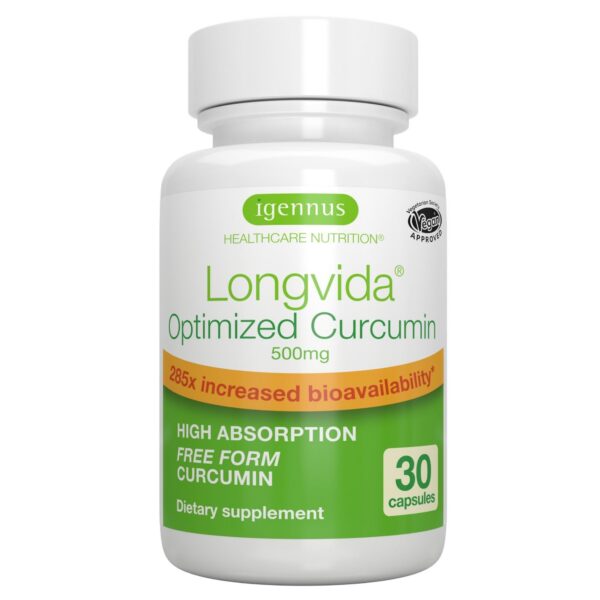 Longvida Curcumina Lipidada 500mg Igennus paquete frontal