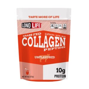 LonoLife Collagen Peptides frente al envase