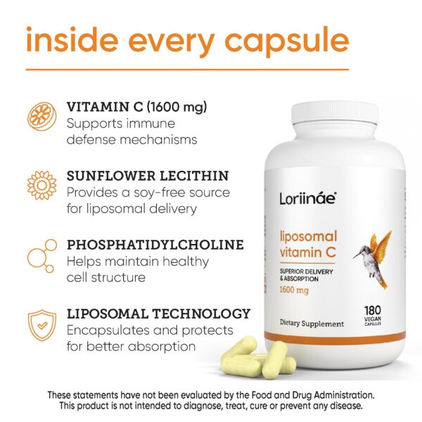 Etiqueta Loriináe Vitamina C liposomal
