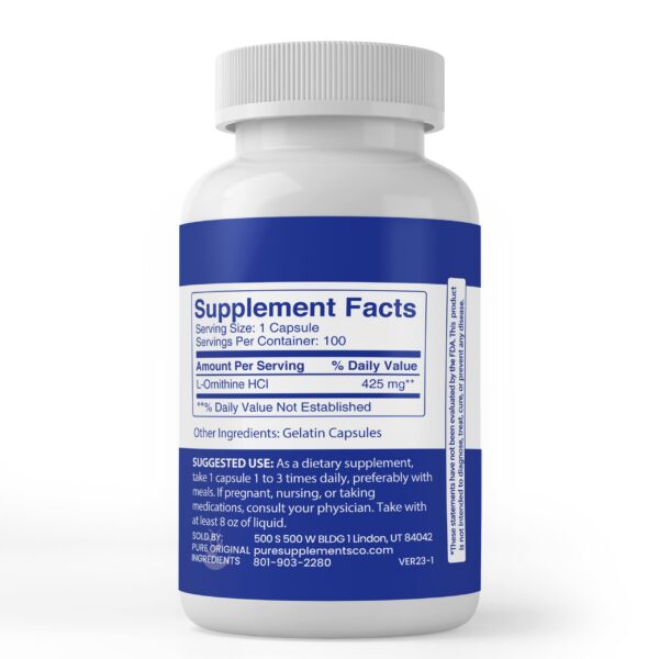 Version 1.0.0 L-Ornitina cápsulas PURE ORIGINAL INGREDIENTS