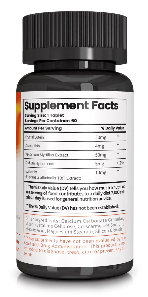 Frasco de luteína Losoki con cápsulas