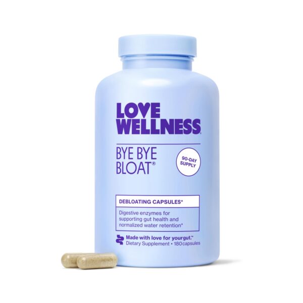Frasco Love Wellness Bye Bye Bloat con enzimas digestivas