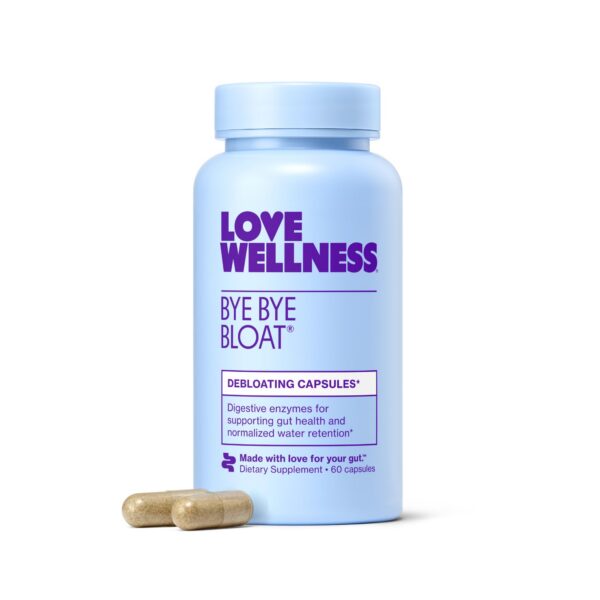 Frente de etiqueta Love Wellness Bye Bye Bloat