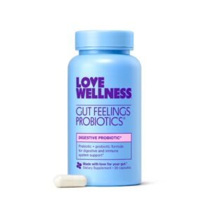 Love Wellness Gut Feelings probiótico salud intestinal 30 cápsulas
