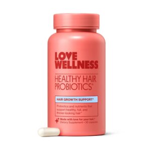 Love Wellness probióticos para cabello saludable y fuerte