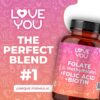 Frasco Love You Folato con etiqueta