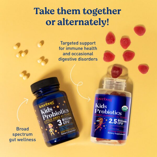 Lovebug gomitas probióticas basadas en suelo para niños