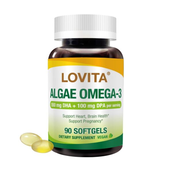 Version 1.0.0 Frente del envase Lovita Omega-3 de algas