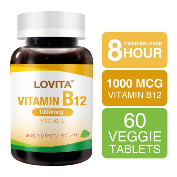 Conjunto de tabletas Lovita B12 60 dosis