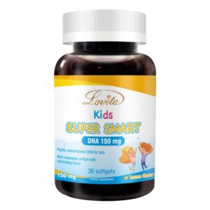 Etiqueta frontal Lovita Kids DHA gomitas limón