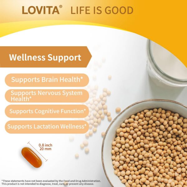 Envase de Lovita Lecithin con 60 cápsulas