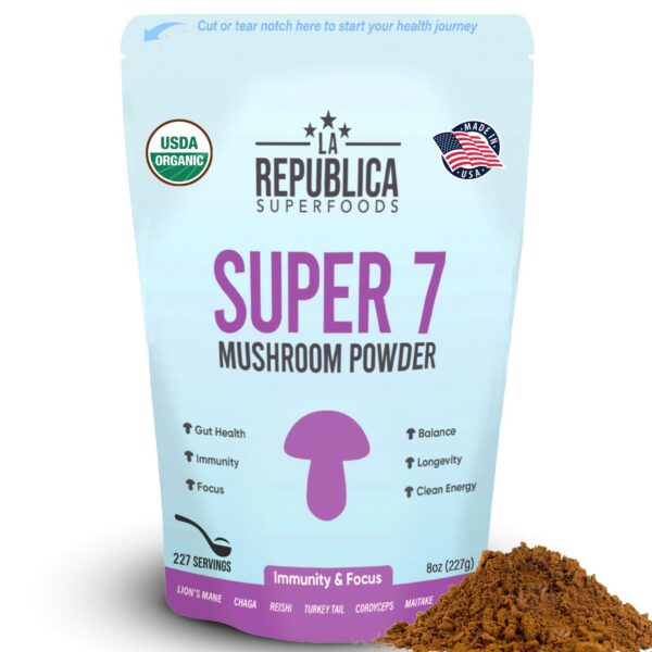 LRLA SUPERFOODS Super 7 extracto polvo hongos 8oz