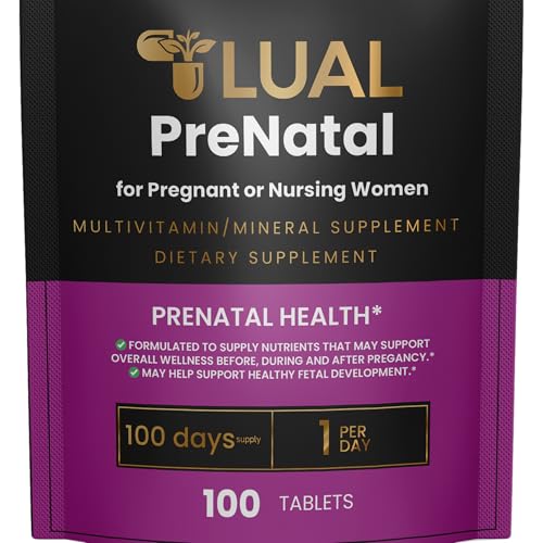 Version 1.0.0 LUAL multivitaminico prenatal tableta lado paquete
