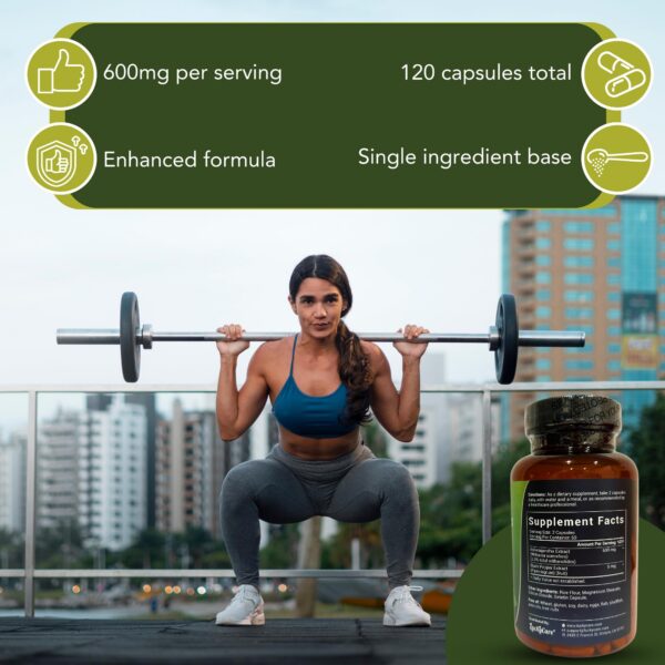 Luckycare suplemento de raíz de ashwagandha y pimienta negra