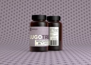 LugoTab 25 mg tabletas de yodo Lugol frente claro