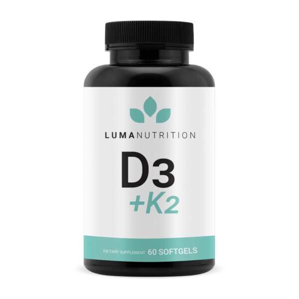 Luma Nutrition suplemento vitamina d3 k2 10000 ui 60 cápsulas