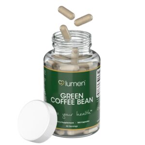 Version 1.0.0 Botella Lumen Naturals café verde para mujeres, 180 cápsulas vegetales