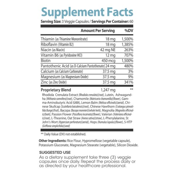 Etiqueta de Lumen Naturals Calm