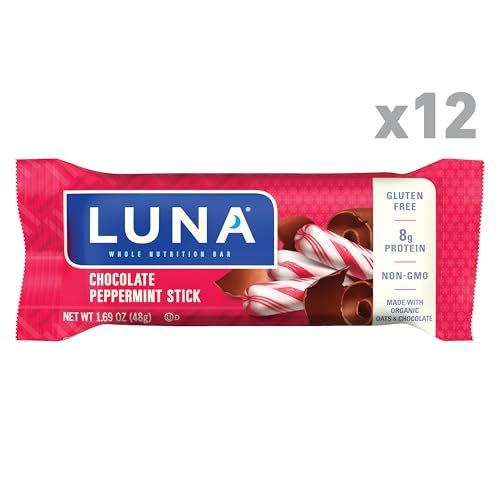 Version 1.0.0 LUNA Bar Chocolate Peppermint Stick textura crujiente