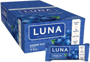 LUNA Bar snack gluten free sabor arandano