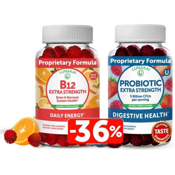 Lunakai B12 y probióticos gomitas, imagen 1