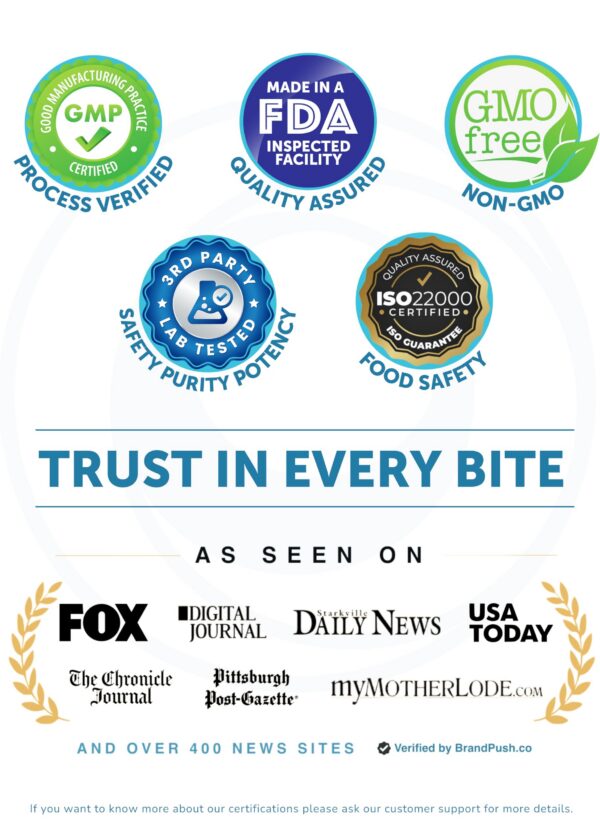 Etiqueta nutricional Lunakai Biotin D3 Gummies