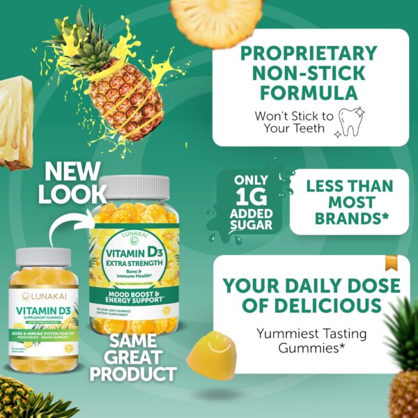 Lunakai Vitamina D3 gomitas - etiqueta