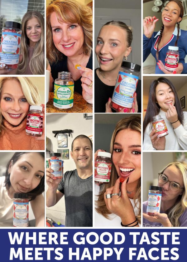 Detalle de gomitas Lunakai creatina