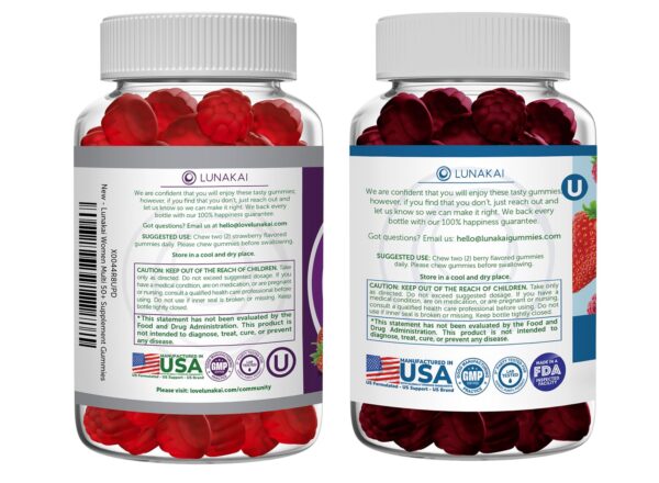 Lunakai gominolas probióticas etiqueta