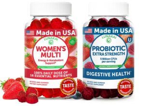 Lunakai gomitas multivitaminas y probiótico frentes