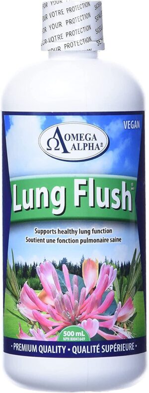 Lung Flush suplemento salud pulmonar botella 500 ml