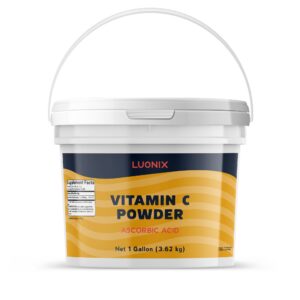 Luonix polvo vitamina C cubeta 1 galón ácido ascórbico