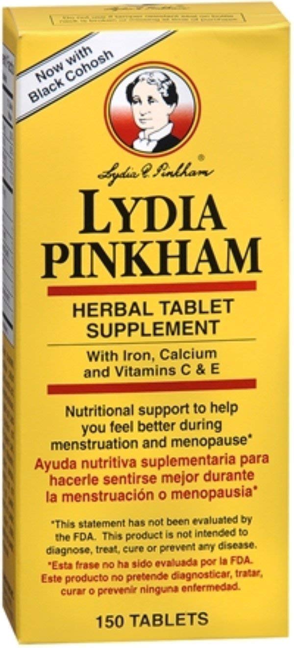 Lydia Pinkham suplemento herbal 150 tabletas paquete de 6